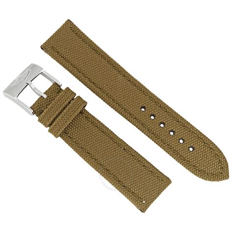 Breitling Khaki Green Canvas Tang Strap 22 MM 